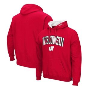 Wisconsin Badgers U of WI Colosseum Hoodie Mens Small Red Sweatshirt Fleece NCAA